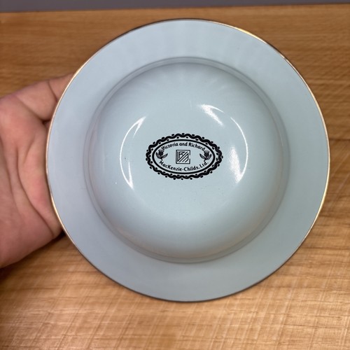 Ciotola Colazione Smaltata Vintage MacKenzie Childs Reveille Scrub Camp 7,5" Ritirata - Foto 5 di 6