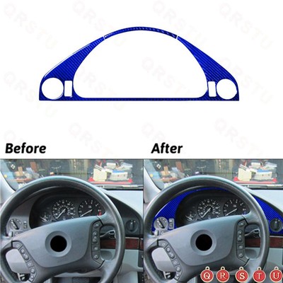 Blue Speed Indicator Panel Cover Carbon Fiber Sticker For BMW M5 E39 1998-2003