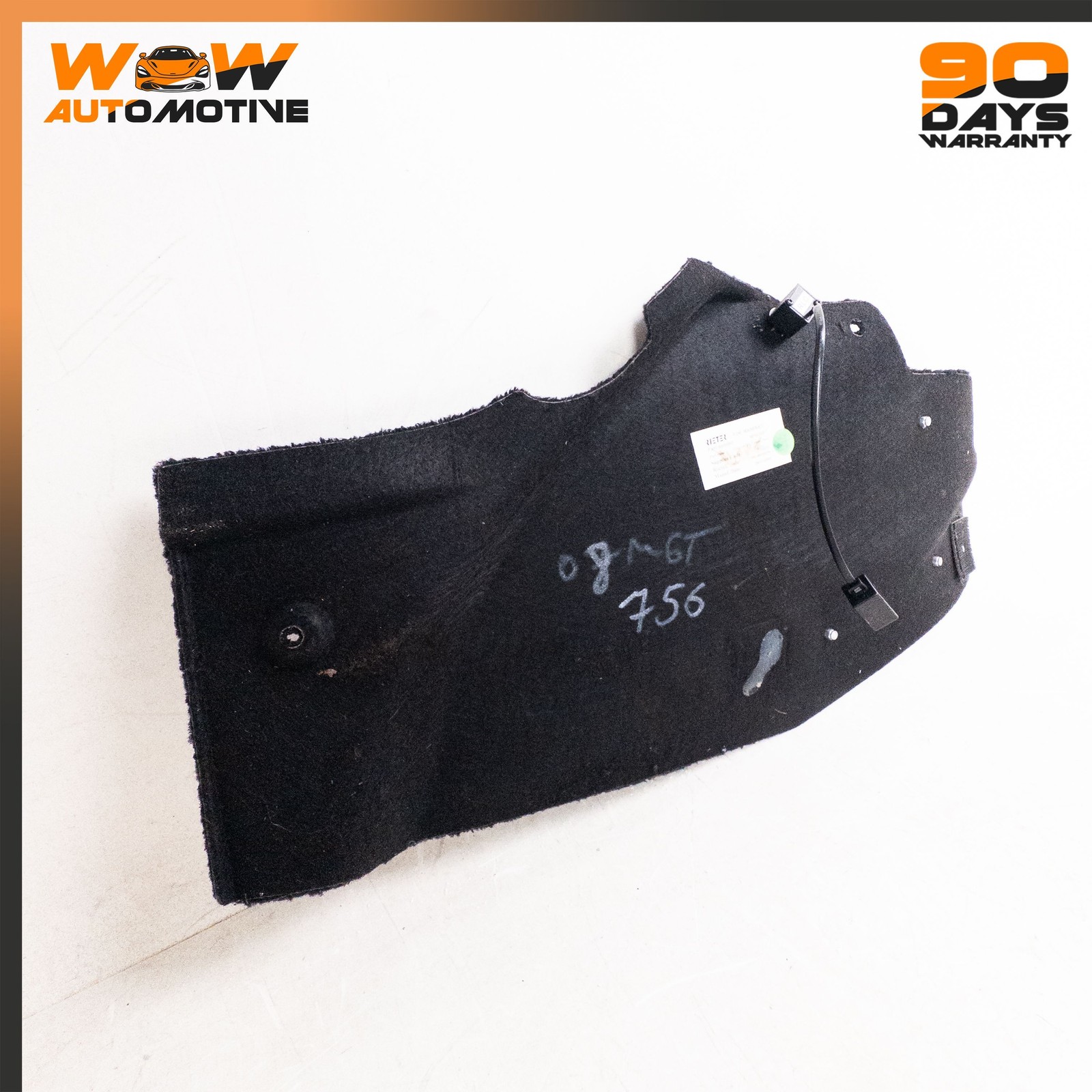 08-19 MASERATI GRANTURISMO FRONT LEFT CARPET CONSOLE TRIM COVER PANEL OEM