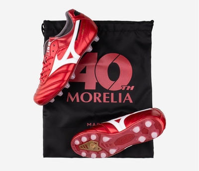 Mizuno Morelia II Japan MD Mens Soccer Cleats 40th Ann. Red P1GA250160
