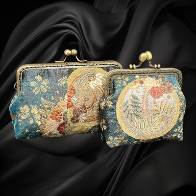 Japanese Kimono Pouch, Makeup bag, Cosmetic bag, Kimono Coin Bag