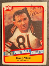 Chicago Bears Saints DOUG ATKINS 1989 SWELL auto autograph signed card HOF (D)