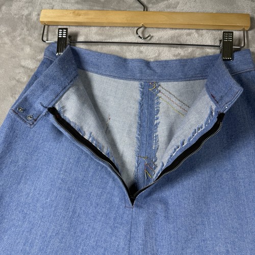 Gonna denim fatta a mano country prateria pizzo ric rac picnic vita 27" - Foto 7 di 12