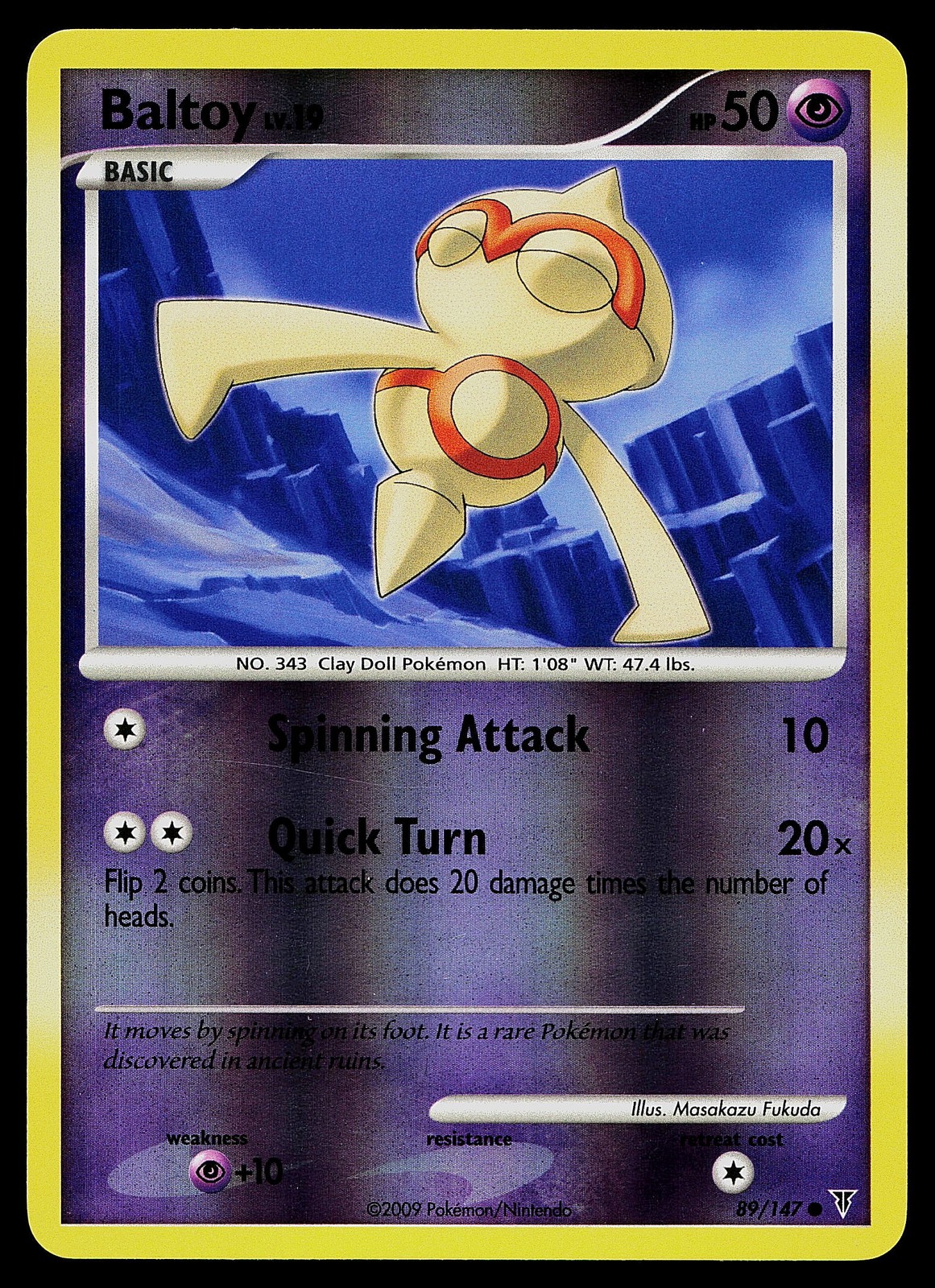 Pokemon Card - Baltoy Supreme Victors 89/147 Reverse Holo