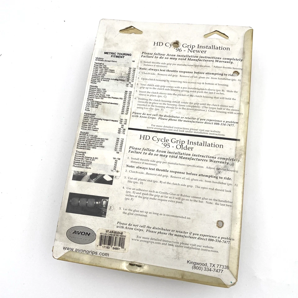 Empuñaduras Avon - MT-AIR-90-CH-B - Empuñaduras métricas Cruiser con Avon Boss, amortiguadas de aire Foto 3 de 4