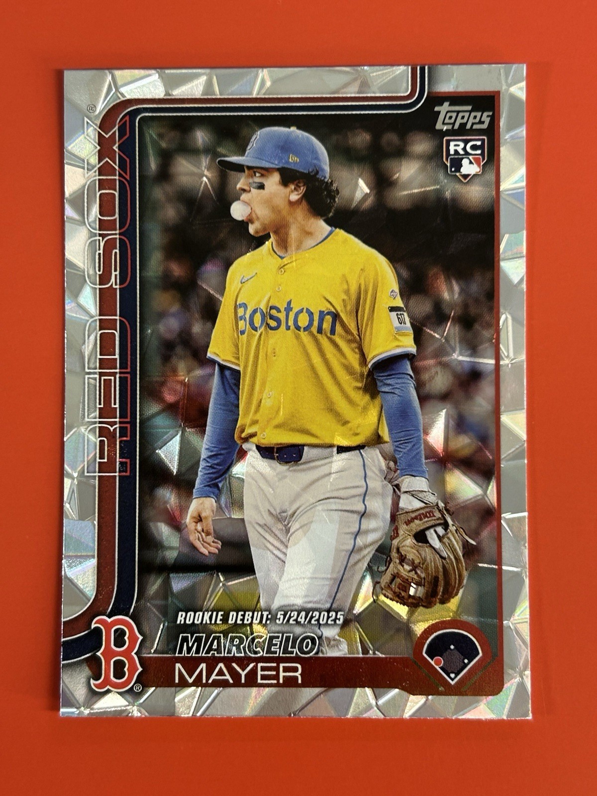 Marcelo Mayer 2025 Topps Update (RC,SP) Rookie Silver Diamanté Foil #US276 Sox