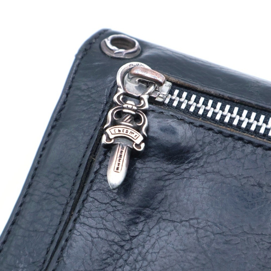 Chrome Hearts Wave Leather Wallet Purse Black BCA374 Used 9b28ded8c3238928c0994f thumbnail 6