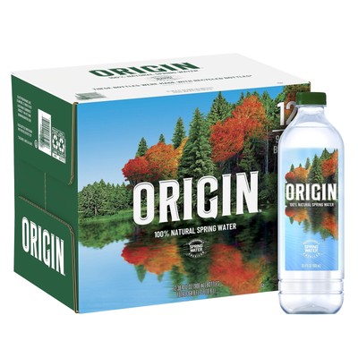 100% Natural Spring Water, 900 Ml, Recycled Plastic Bottle, 30.4 Fl Oz (pack Of