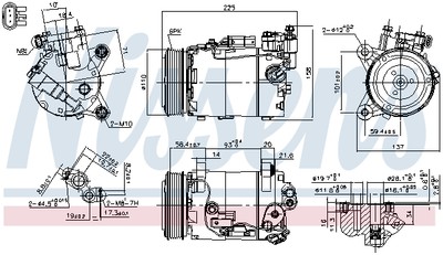 NISSENS 890600 Kompressor, Klimaanlage für BMW