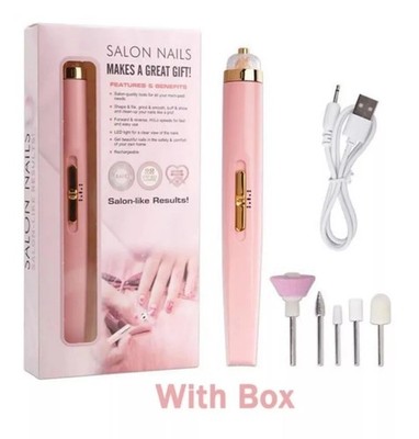 ELEKTRISCHE NAGELFEILE BOHRER TRAGBAR USB MANIKÜRE PEDIKÜRE MASCHINE SET PROFI