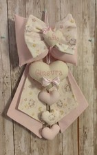 Fiocco nascita bimba nome personalizzabile 