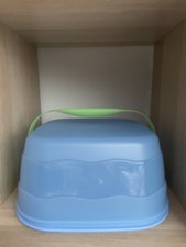 Tupperware Kuchenbehälter Tortenbehälter hellblau mit Tragegriff Neu