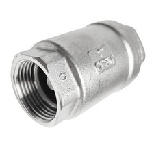 1 Inch Vertical Check Valve Stainless Steel WOG1000 NPT Female Spring Loaded