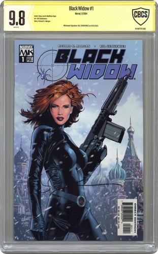 Black Widow #1 CBCS 9.8 Witnessed Sig Bill Sienkiewicz 2004 24-05F727E-063