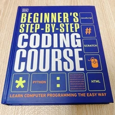 Beginner's Step-by-Step Coding Course DK English Paperback Good Condition