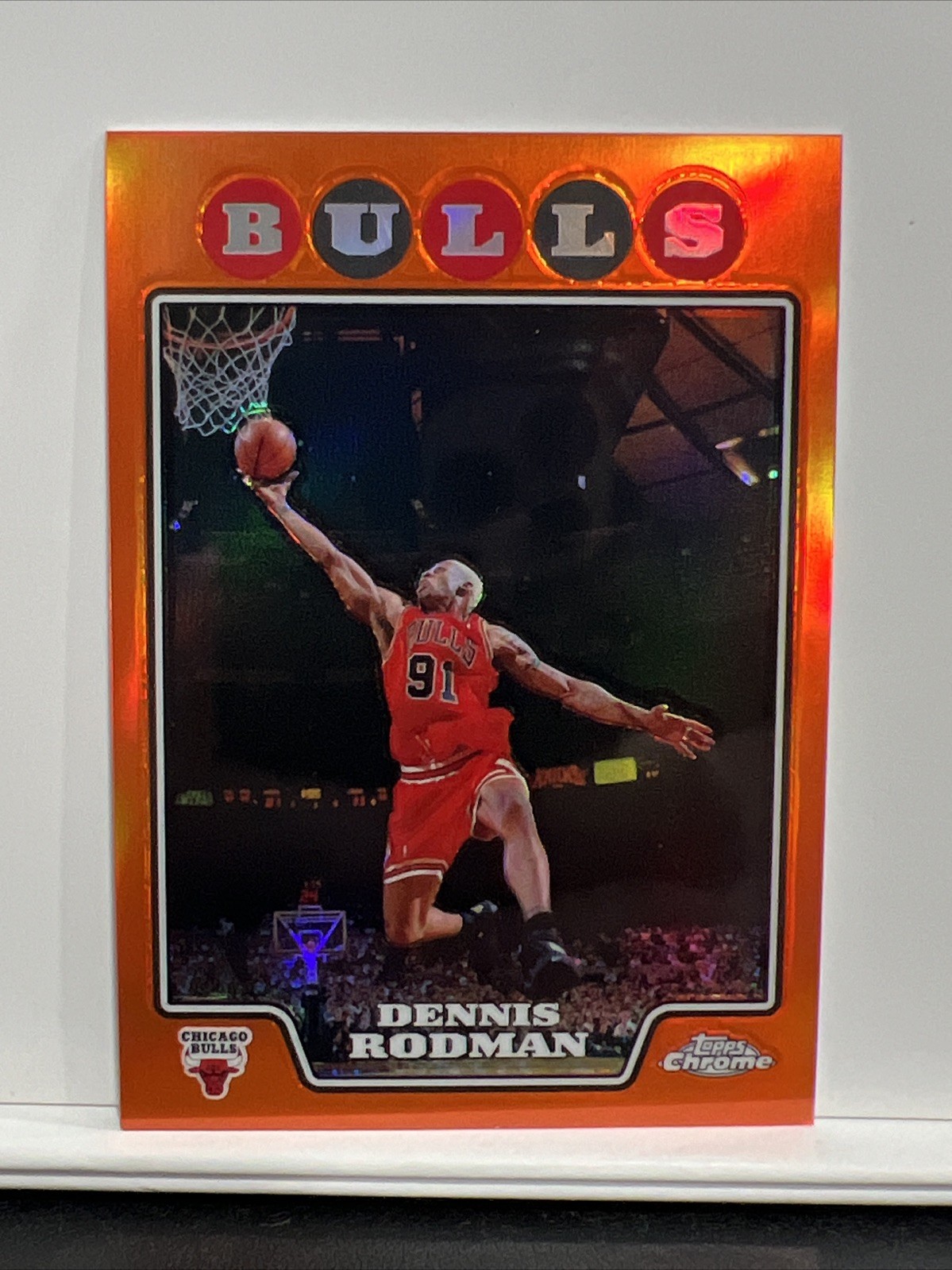 2008-09 Topps Chrome - Dennis Rodman #167 Orange Refractor /499