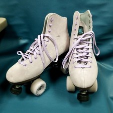 Boardwalk Sure Grip Purple Suede Roller Skates Women's SZ 9