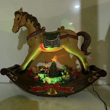   LED Musical Christmas Rocking Horse Decor L...