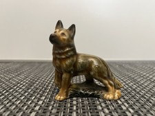 Wade Whimsie Large Alsatian Dog Figurine Vintage Ornament With Makers Mark