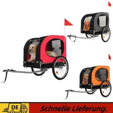 Fahrradanhänger Hundeanhänger klappbar für Haustiere bis 40Kg Hunde Anhänger