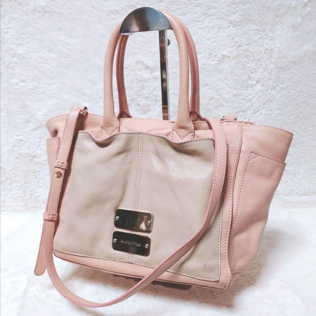 See by Chloe Pink Leather Logo Shoulder Bag Women's Gift FROM JAPAN