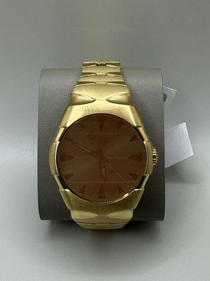 DIESEL D-SRUPTOR Gold Tone Stainless Steel Silver Dial Men's Watch