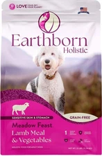 Earthborn Holistic Meadow Feast Grain-Free Dry Dog Food 4 lb for Sensitive Stoma