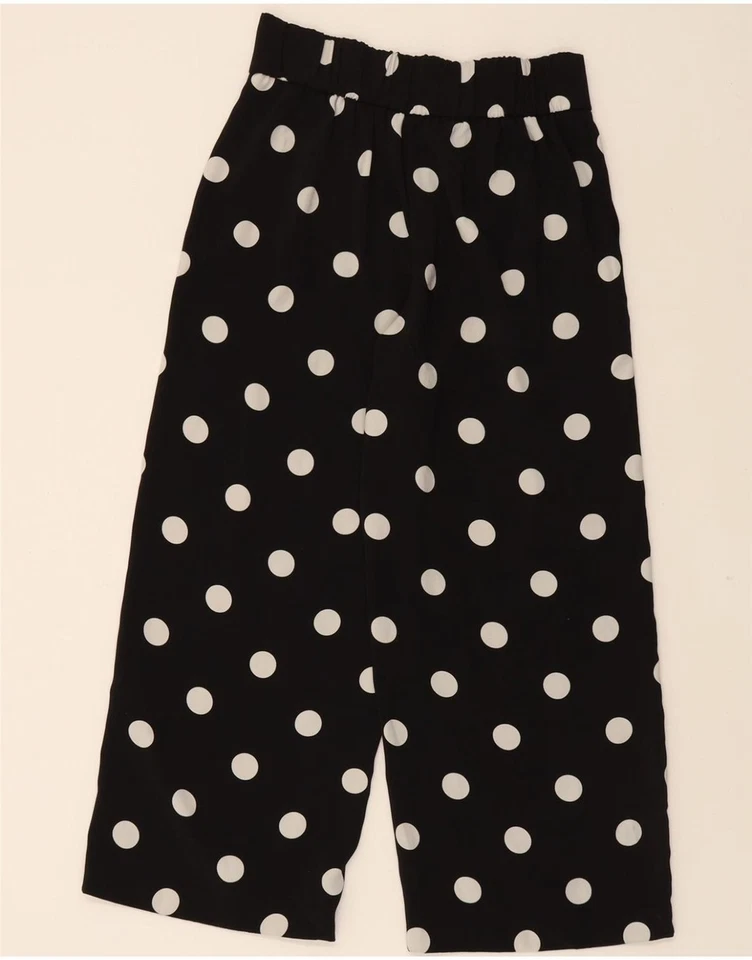 Pantalón chino recto pequeño ZARA para mujer W26 L24 negro a lunares CN02 Foto 2 de 3