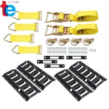 18 Pcs Tie-down 41 E Track Rails 2x 10 Ratchet Straps 4x O Rings 4x D-ring 18 Pcs Tie-down 41 E Track Rails 2x 10 Ratchet Straps 4x O Rings 4x D-ring