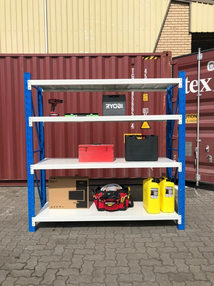 1.5(L)x2.4(H) Garage Shelving Warehouse Steel Rack Storage Metal Shelves 800KG - image 4 of 4