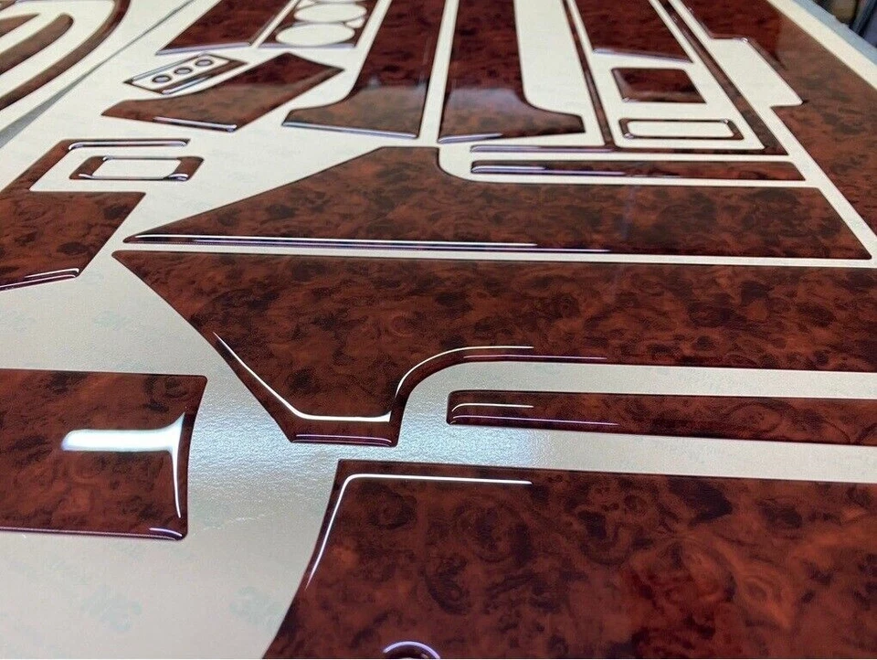 Juego de cubiertas de tablero interior para Peugeot 206 SW 2003-2012 8 PIEZAS aspecto nogal Foto 4 de 4