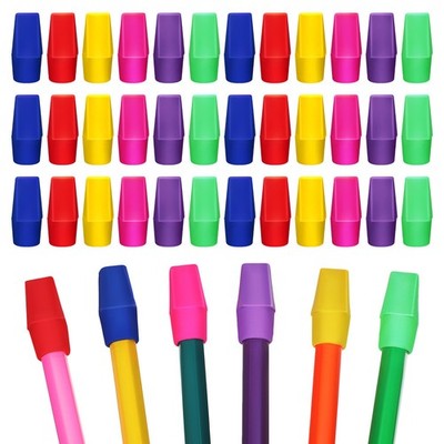 120 Pcs Pencil Top Erasers Bulk Colorful Pencil Cap Erasers for Art Classroom