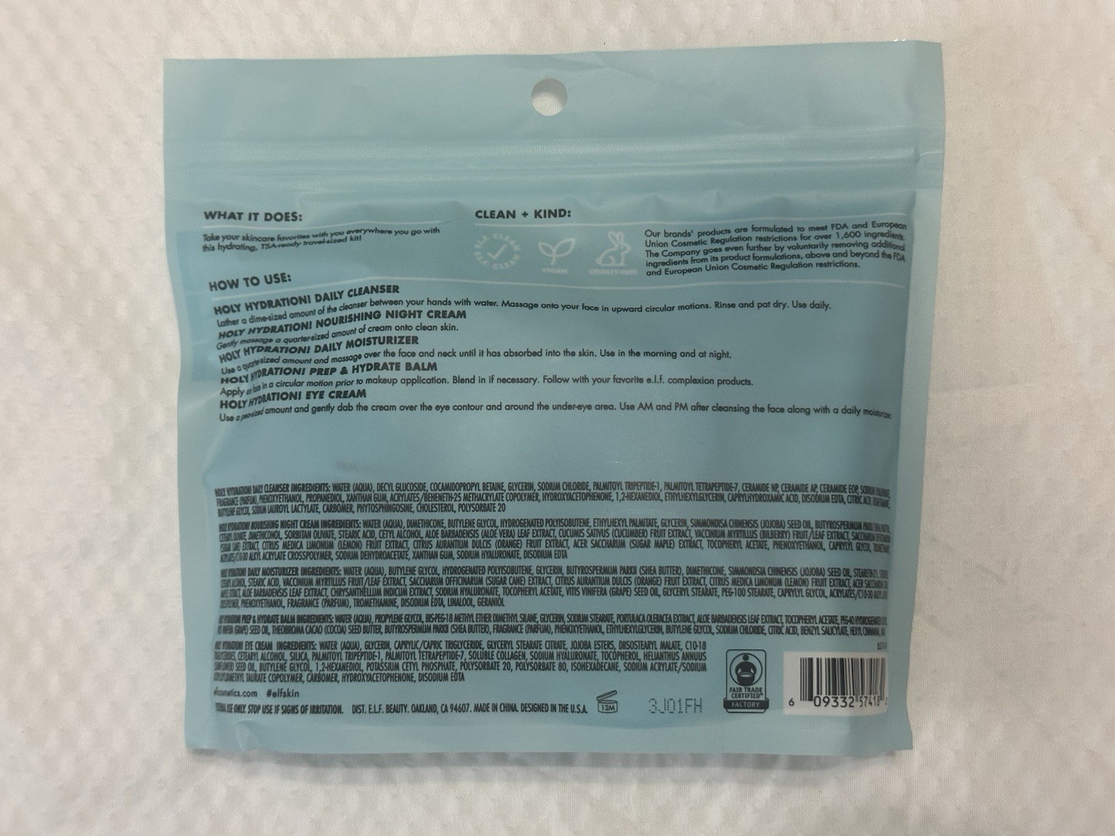 elf Jet Set Hydration Kit, Travel Friendly Hydrating Skincare Set