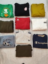 Lot of 10 Asorted Branded Sweatshirts Hoodies Bundle Size M  Wholesale
