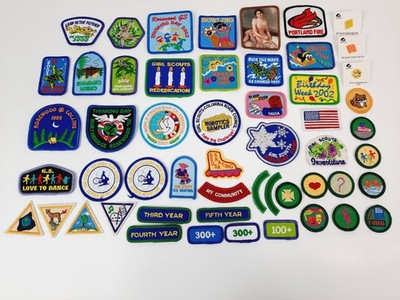 Lot of Over 50 Early 2000s Vintage Girl Scout Merit Badges, Patches & Pins