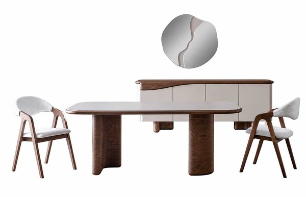 Design Esstisch Mit 2X StüHle Esszimmer LuxusmöBel Moderner Komplettes-image