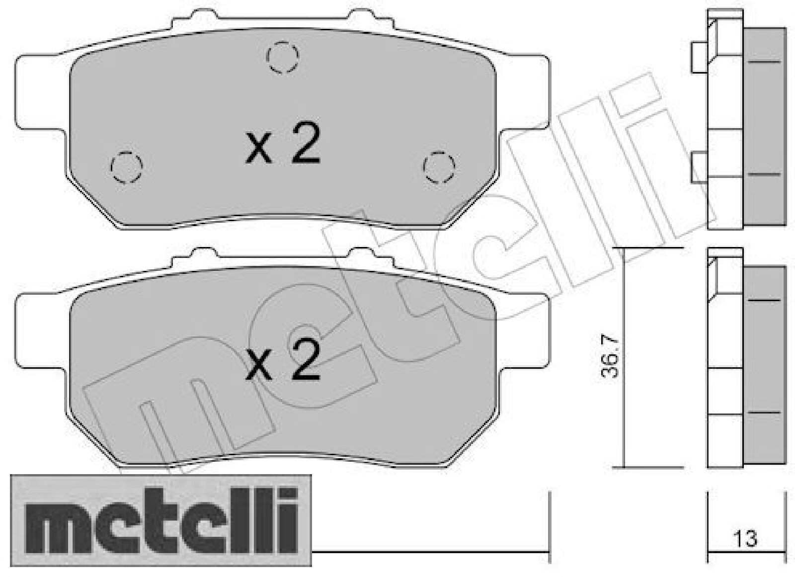 metelli 22-0176-0 Bremsbelagsatz für Scheibenbremse Bremsbelagsatz für Honda