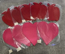 Lot Of 9 Felt Cutouts For Crafting From Joann Apples And Hearts