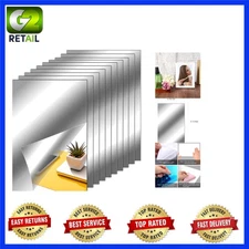 Elegant 10-Piece Flexible Mirror Tiles, Self-Adhesive for Stylish Home Decor