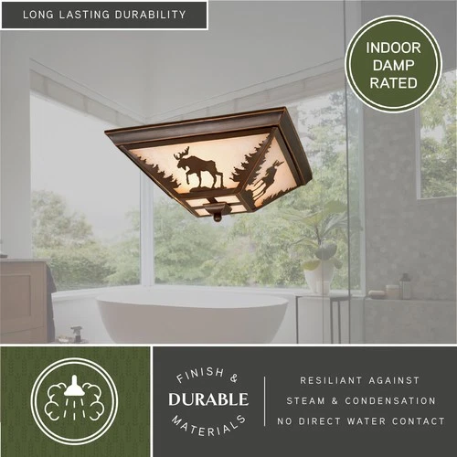 Vaxcel Lighting CC55614 Yellowstone 3 Light Flush Mount Indoor - Bronze - Picture 8 of 11