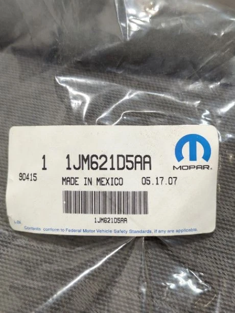 Nueva cubierta de asiento superior delantera derecha genuina Chrysler 2009 PT Cruiser tela gris OEM Foto 2 de 4