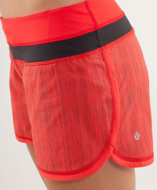 EUC Lululemon 4 Groovy Run Shorts Coral running z… - image 1