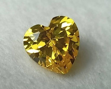 1  Ct Certified Natural Sapphire Yellow Color Heart Cut Loose Gemstone 6 MM