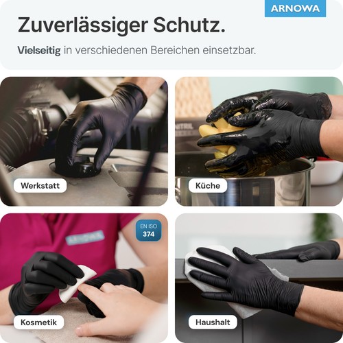 100x Einmalhandschuhe ARNOMED Nitril Handschuhe Nitril Gummi-Handschuhe XS-XXL - Bild 46 von 85