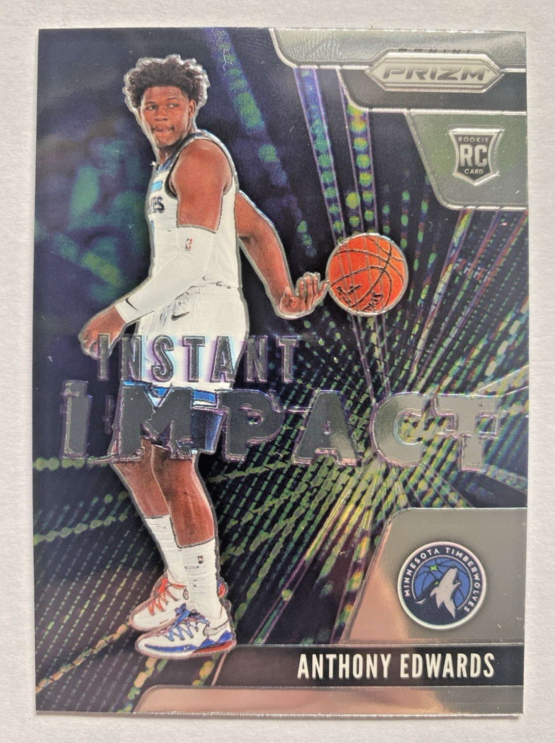 2020-21 Panini Prizm - Instant Impact Anthony Edwards #1 Silver (RC)