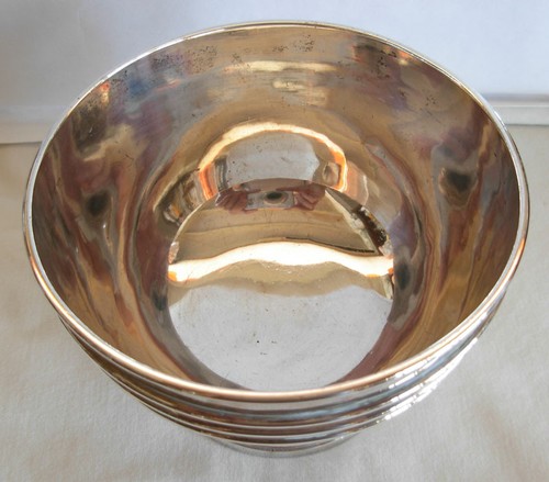 ANTIQUE ENGLISH VICTORIAN STERLING SILVER BOWL LONDON 1876 - 211 grams - Picture 3 of 10