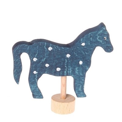 Grimm´s  Stecker Pferd blau 03537 Festtagsring Geburtstagsring Grimms + BONUS