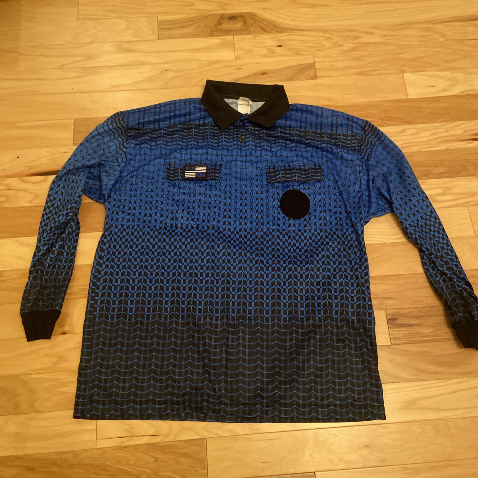 Official Sports International NISOA Referee XL Shirt Jersey Blue Long Sleeve
