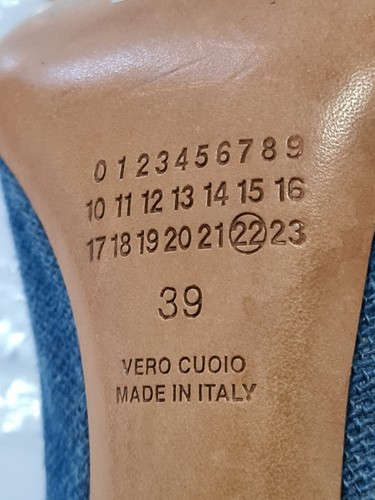 Maison Margiela 22 Slouch Denim High Heels Peep Toe Ankle Boots Blue uk 6 eu 39 - Picture 7 of 8