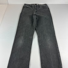Y2K Tommy Hilfiger Jeans Women's 8 Straight Leg Black Faded Stretch Denim Pants